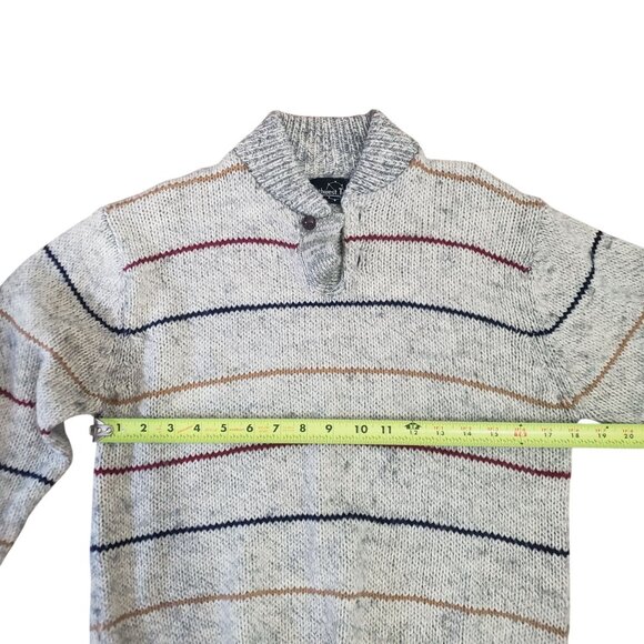 Vintage 90s Northwest Territory Mens Striped Knit Sweater Size M Preppy Nautical - Picture 7 of 7